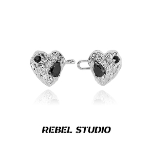 rebel 子松紧调节扣饰品 studio金属肌理爱心腰扣女裤 腰收紧神器裤