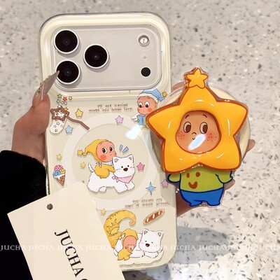 hx星星人西高地磁吸支架适用苹果17promax手机壳14/15防摔保护套13