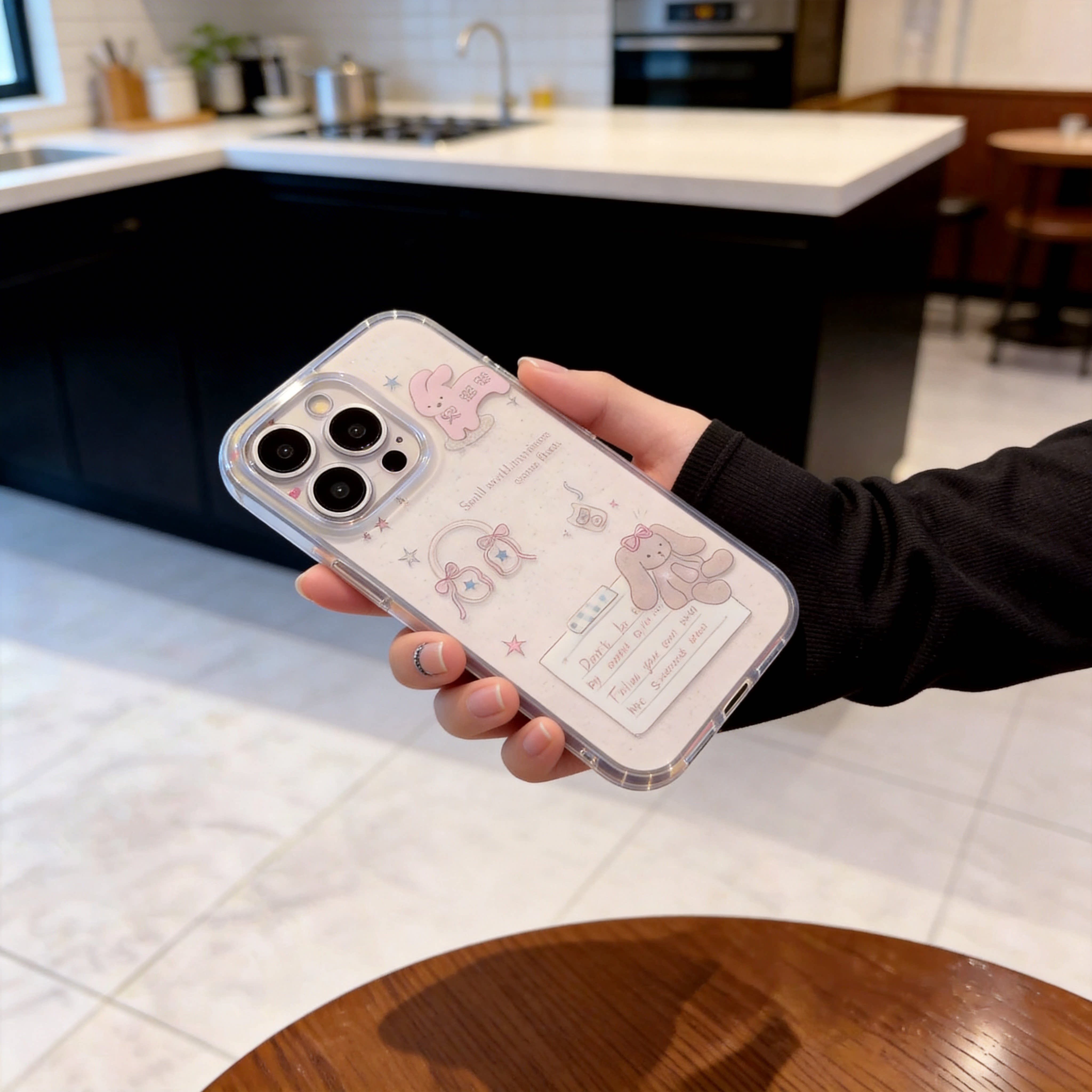 英文耳机兔适用于苹果17手机壳iPhone16promax防摔15pro超好看独特14plus新款13可爱12高级感11不会撞壳x情侣