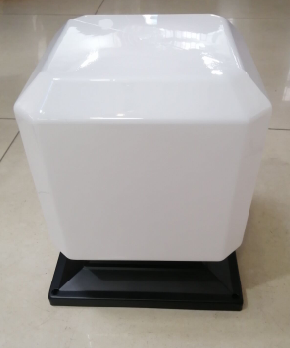 直径25厘米白色正方罩配四方黑底座