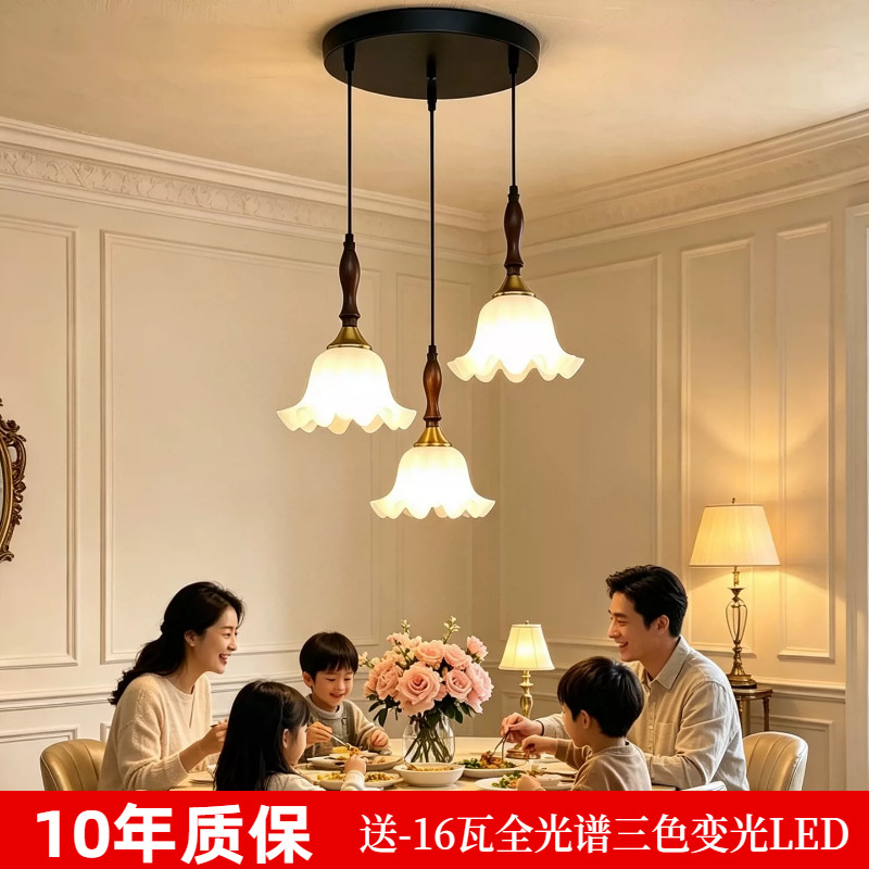 中古风胡桃木服装店吧台餐厅吊灯图片