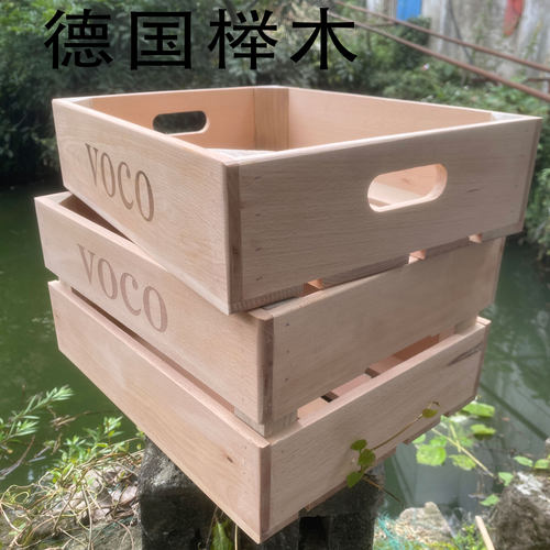 实木大号复古蔬菜水果储物箱定制