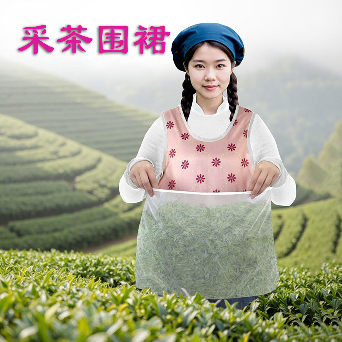 采茶叶防水围裙防雨户外茶园通用