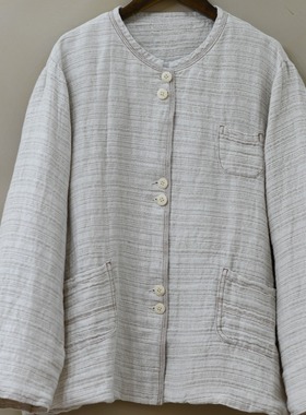 如眸原创设计亚麻上衣ZQ57004