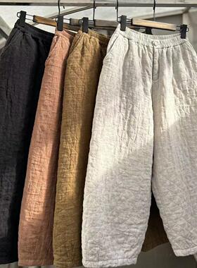 如眸原创设计ZQ249034菱形格棉裤