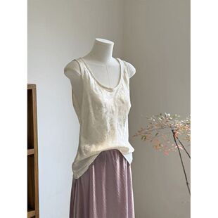 女 宽松显瘦挂脖吊带衫 新中式 复古盘扣显气质夏季