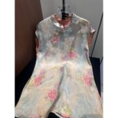 百搭简约连衣裙 国风提花夏季 花如意 新中式