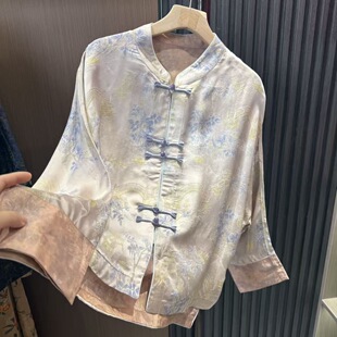 江南水乡 国风时尚 夏季 新中式 显瘦圆领上衣 新款