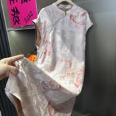 粉色新中式 粉蝶2026年春夏款 新款 连衣裙