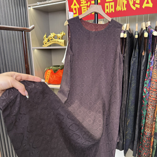 重磅60姆米重缎香云纱典雅连衣裙 双面穿