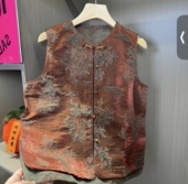 新中式 圆领盘扣刺绣马甲女 新款 国风时尚 百搭夏季