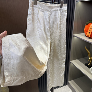 王 高端重磅绞箩阔腿裤 八达运百搭裤