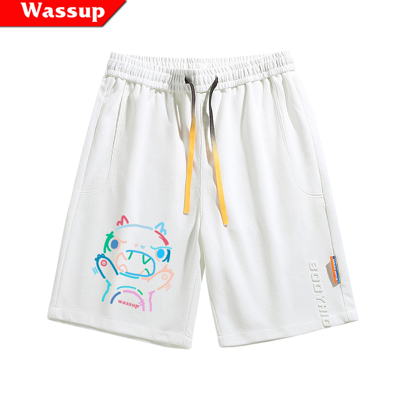 WASSUPRIGHT宽松美式百搭短裤