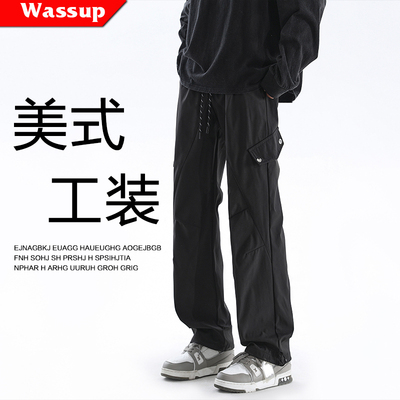WASSUP官方美式潮牌工装裤长裤子