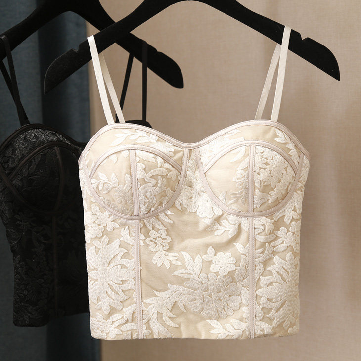 新中式提花刺绣鱼骨拼接带胸垫打底上衣夏季时尚高档修身短款吊带,女装/女士精品,背心吊带,淘宝优惠券,粉丝福利购,淘宝优惠卷
