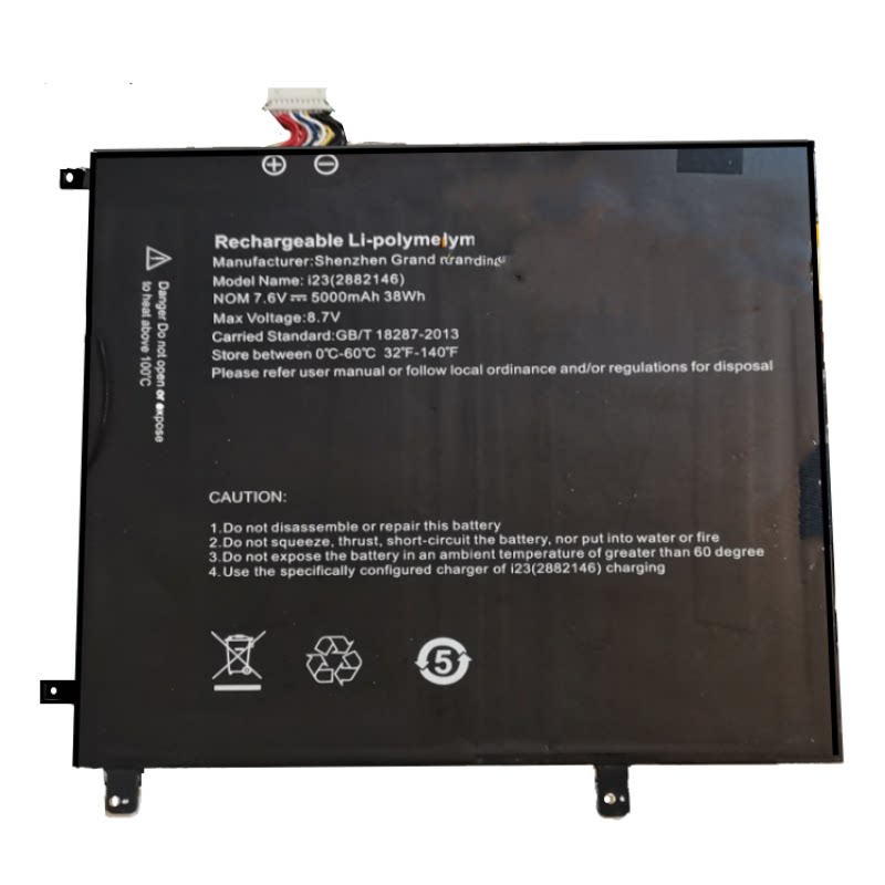 i23-2882146适用酷比魔方lwork 3x 5x平板电脑i33-2865165电池
