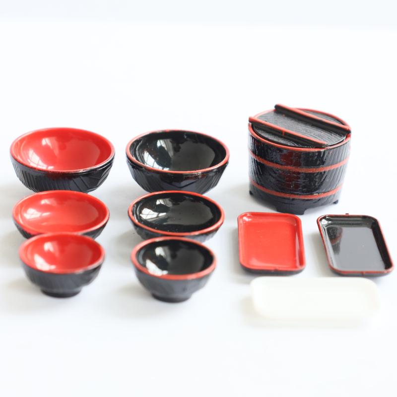 微缩食玩迷你玩具厨房胶碗模型