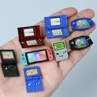微缩食玩迷你玩具娃屋仿真游戏机switchgameboy模型场景拍摄道具