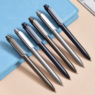 得力文具A12乐素中性笔臻顺滑子弹头按动高颜值学生办公黑红蓝笔