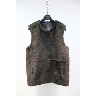 Zoehope 进口baby拉贡羊皮毛一体圆领简约百搭马甲皮草女