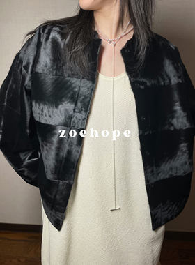 Zoehope简约小湖羊短款光泽皮草