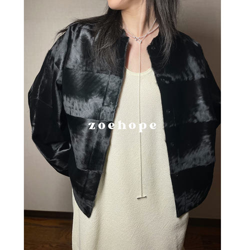 Zoehope简约小湖羊短款光泽皮草