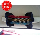 美式 女士雪尼尔花边汽车用品车顶手扶套把手套抓手套单个