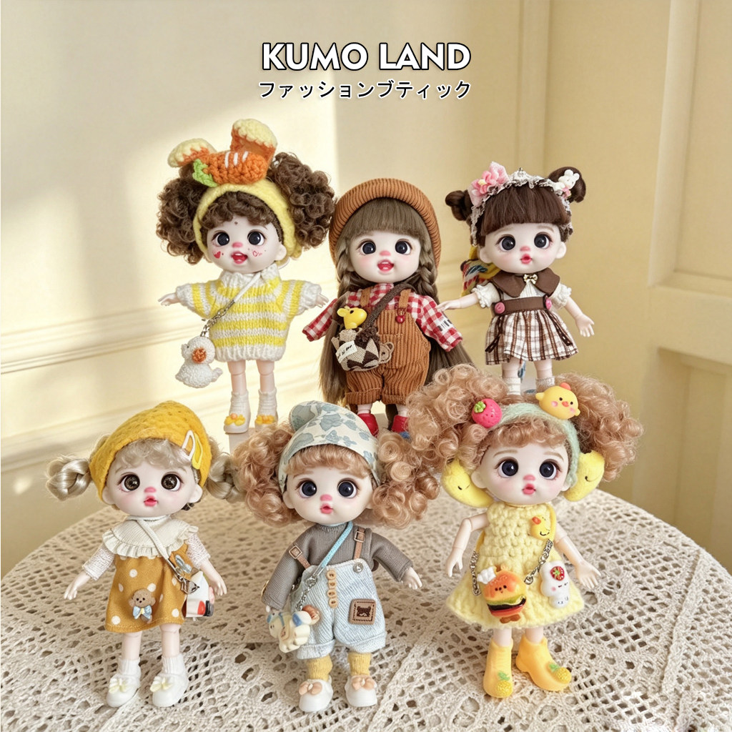 KUMO LAND萝莉芬娃娃包包挂件创意搪胶时尚摆件手机挂件潮玩