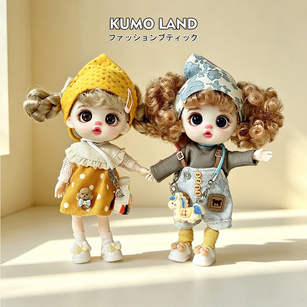 KUMO LAND搪胶萝莉芬娃娃包包挂件创意时尚手机挂件潮玩钥匙扣