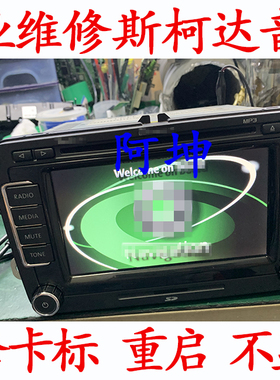 适用于斯柯达RNS510音响DVD导航主机不显示数字卡标重启故障 维修