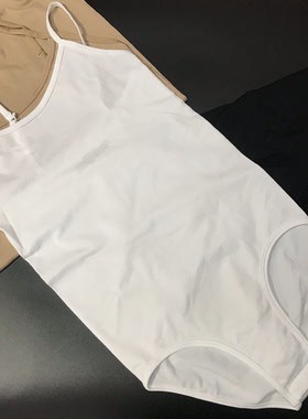 女士连体吊带背心带扣  三角高弹力 练功服 居家打底