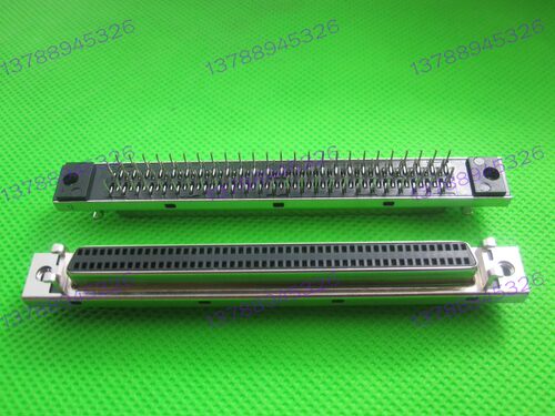 槽插式SCSI 100PIN 板卡母座 scsi 母头100芯 180度弯脚插板母座