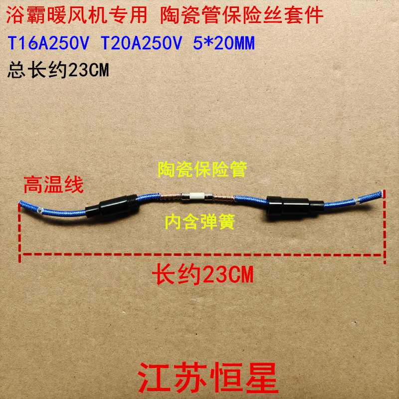 适用欧普浴霸暖风机 陶瓷管保险丝套件 T16A250V T20A250V 5*20MM