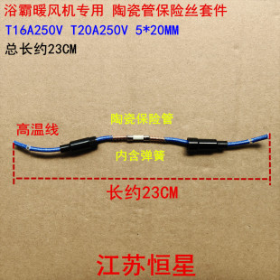 适用欧普浴霸暖风机 陶瓷管保险丝套件 T16A250V T20A250V 5*20MM