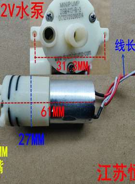 DV12V  DSB413-B 微型 370水泵 真空气泵 隔膜泵 自吸泵 抽水泵