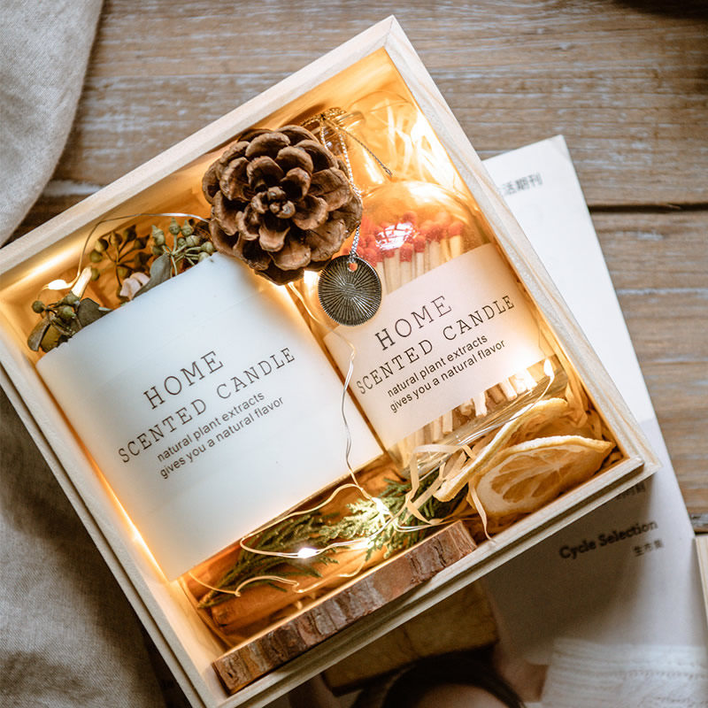 定制logo香薰蜡烛礼盒生日礼物送女生闺蜜小众高级森系创意伴手礼