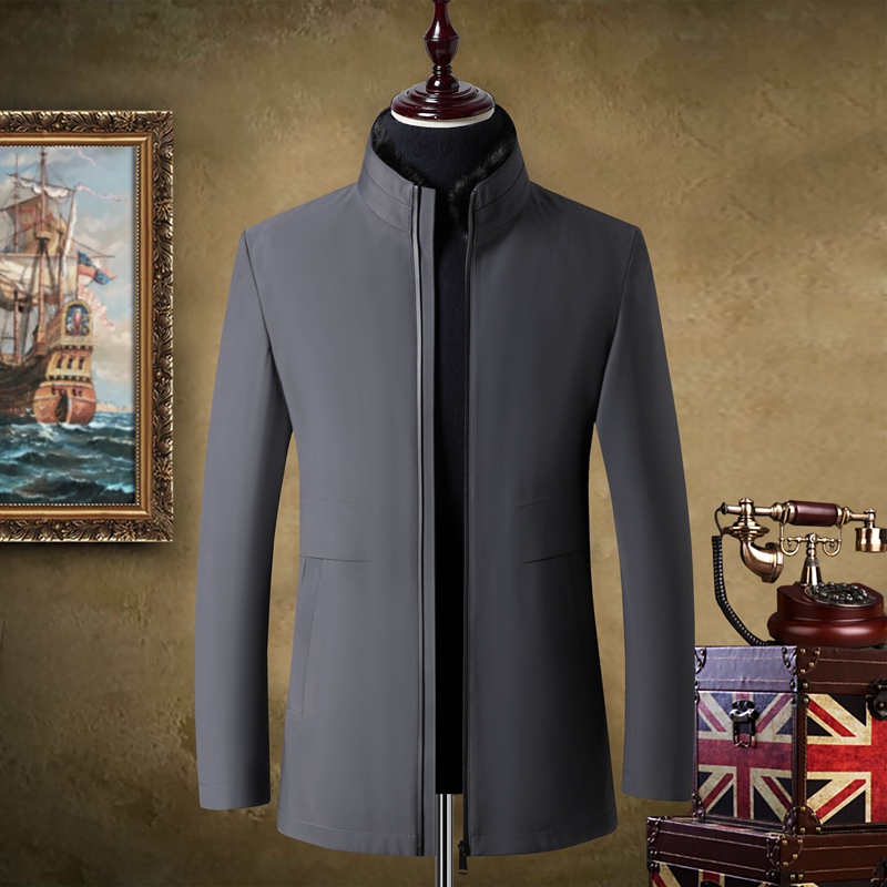 2021休闲商务可脱卸水貂毛领立领白鸭绒羽绒服CC371-P380，男装羽绒服，星座1409-3