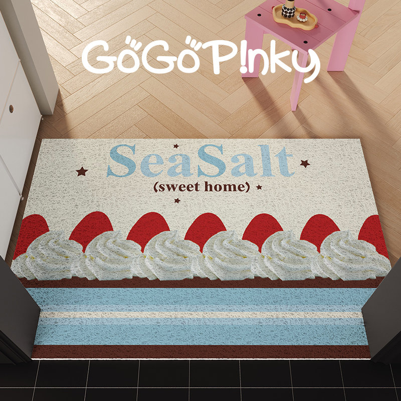 可爱韩系家用简约丝圈入户地垫可裁剪玄关垫耐脏耐磨PVC门垫地毯
