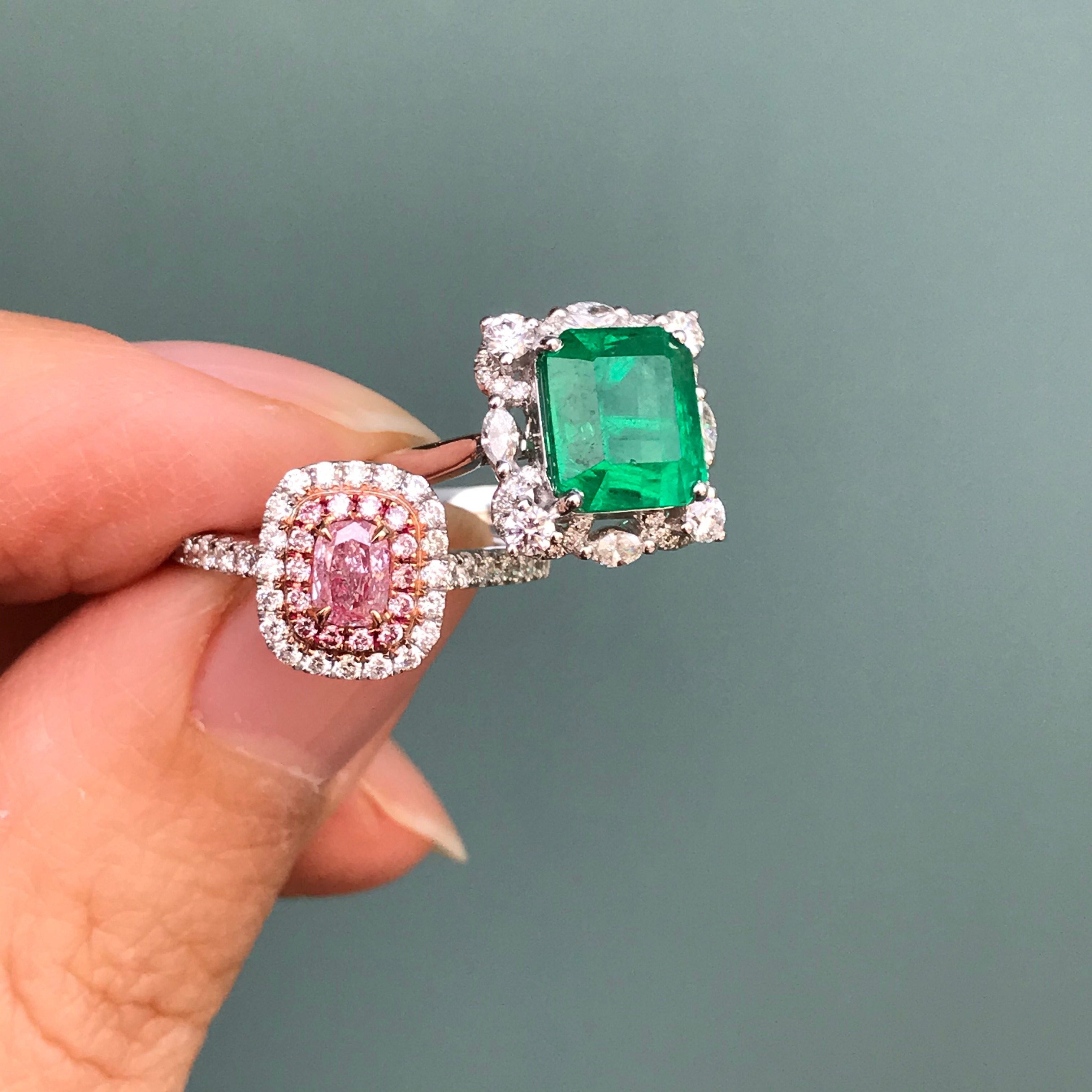 34克拉祖母绿戒指aigs国际证书