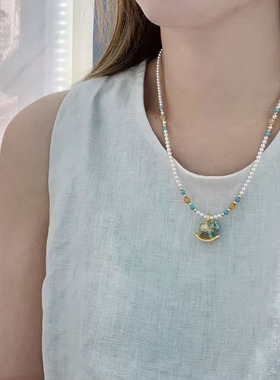 ZHAZHA韩国新款时尚简约百搭项链女小众设计感锁骨链女小木马短链