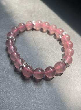 ZHAZHA新款时尚简约百搭小众设计草莓晶手链女高级感气质手串手饰