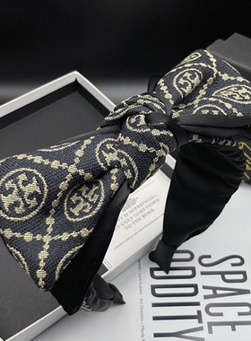 布艺发箍头箍发卡压发字母宽边蝴蝶结百搭简约气质高颅顶显脸小