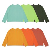 1.0纯棉自研面料长袖 T恤 多巴胺配色 BPCALL25AW 入店必试款