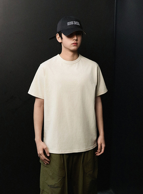 BPCALL 2.0重磅纯棉磨毛T恤夏季新品三本针vintage出口日本短袖