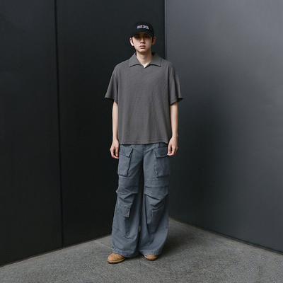 BPCALL25SS 阿酸POLO衫短袖宽松简百搭美式复古春夏新品男女通款