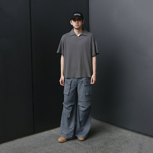 BPCALL25SS 阿酸POLO衫短袖宽松简百搭美式复古春夏新品男女通款