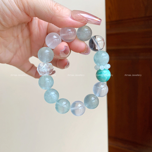 情绪平衡与疗愈 定制轻奢风 纯天然水晶手串设计师款 萤火之森