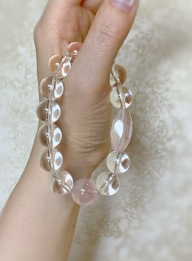 女粉水晶未镶嵌甜美招桃花手串