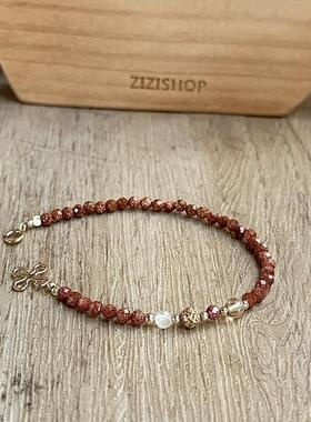 金沙石女款手链轻奢高级感四叶草