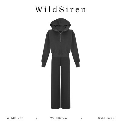 【Wildsiren】秋冬连帽拉链卫衣卫裤休闲套装370086